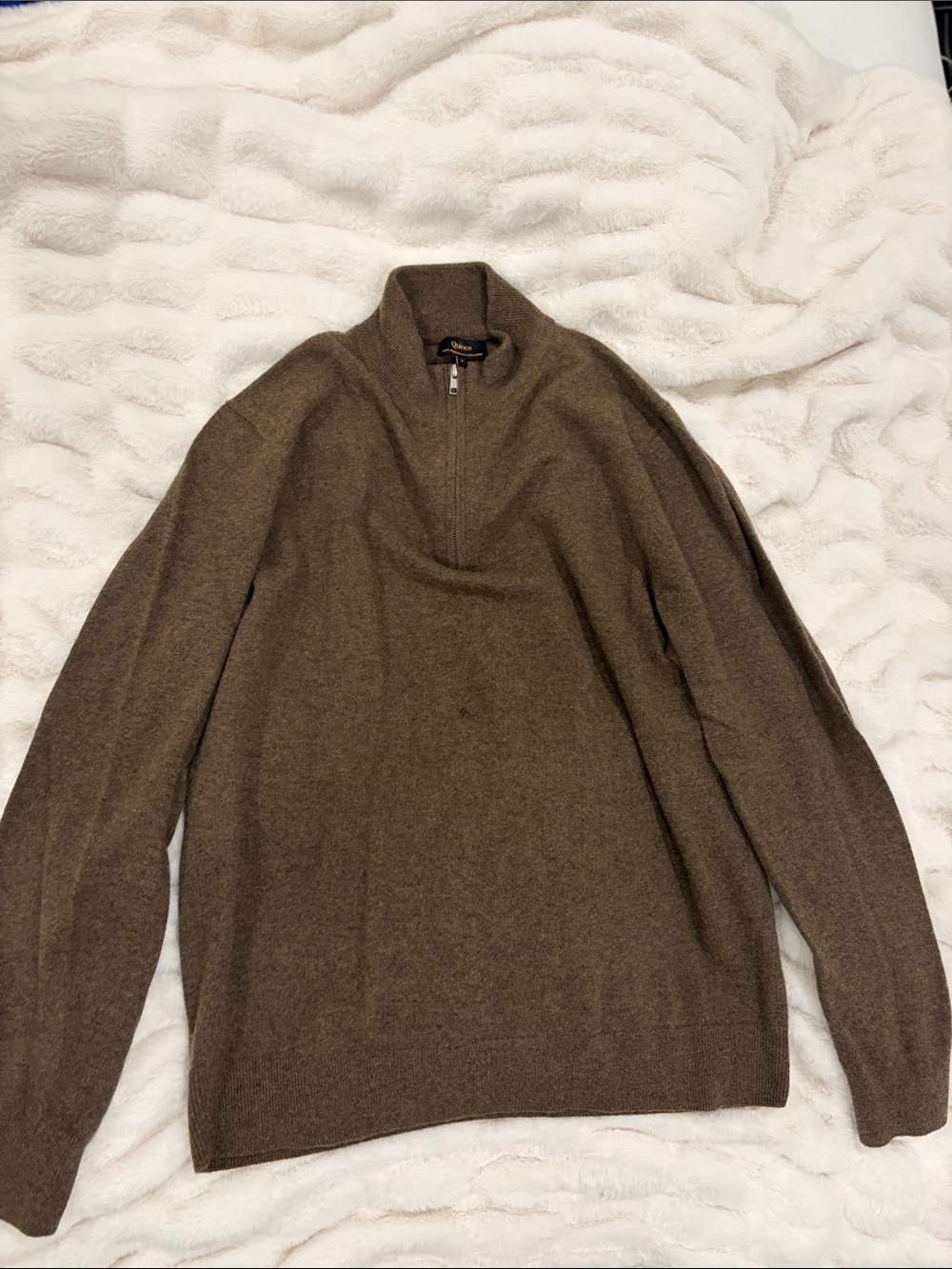 Quince Brown Half-Zip Men's Sweater